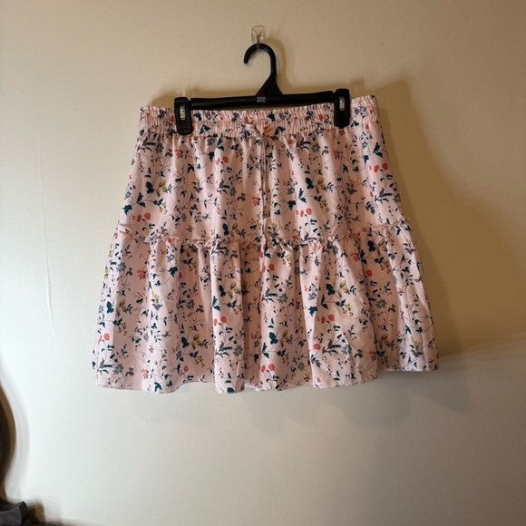 Pink Tiered Skater Mini Skirt - Picture 1 of 5
